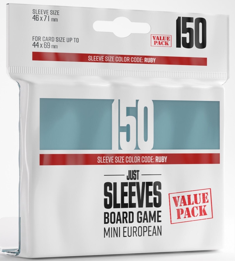 Gamegenic Just Sleeves - Size Code Ruby - Mini European Sized Value Pack (46Mm X 71Mm) (150 Sleeves/Product Detail/Games Accessories