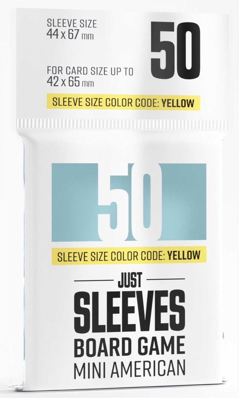 Gamegenic Just Sleeves - Size Code Yellow - Mini American Sized (46Mm X 71Mm) (50 Sleeves Per Pack)/Product Detail/Games Accessories