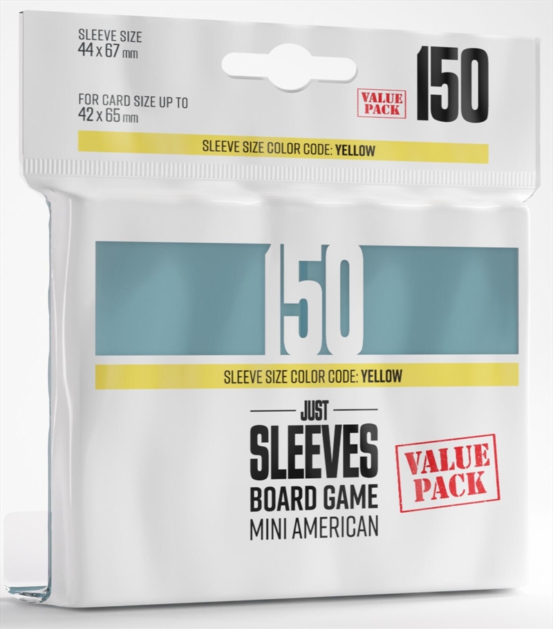 Gamegenic Just Sleeves - Size Code Yellow - Mini American Sized Value Pack (44Mm X 67Mm) (150 Sleeve/Product Detail/Games Accessories