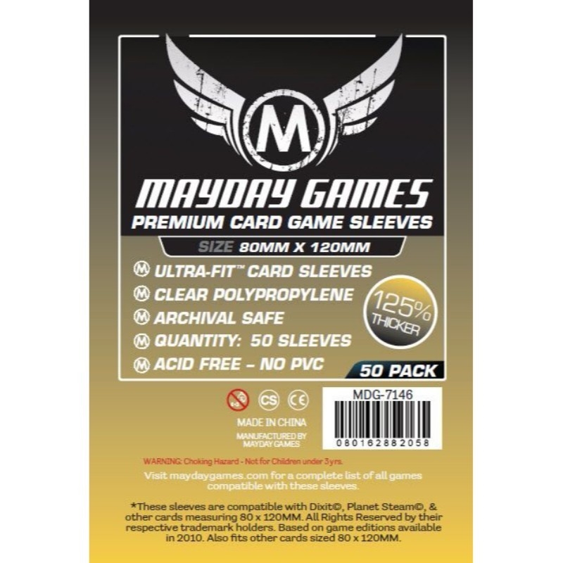Mayday - Premium Magnum Gold Sleeve - 80 Mm X 120 Mm/Product Detail/Games Accessories