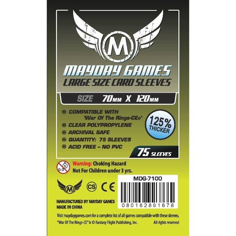 Mayday - Standard Sleeves (Pack Of 75) - 70 Mm X 120 Mm/Product Detail/Games Accessories