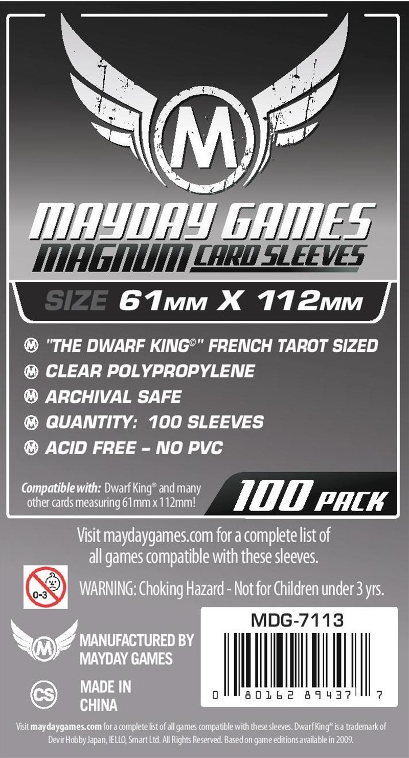 Mayday - Magnum Platinum Card Sleeve: 61 X 112 Mm "Dwarf King" French Tarot/Product Detail/Games Accessories