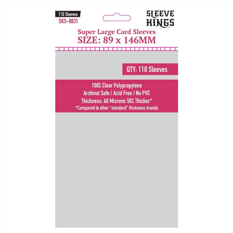Sleeve Kings Board Game Sleeves "Super Large (89Mm X146Mm) (110 Sleeves Per Pack)/Product Detail/Games Accessories