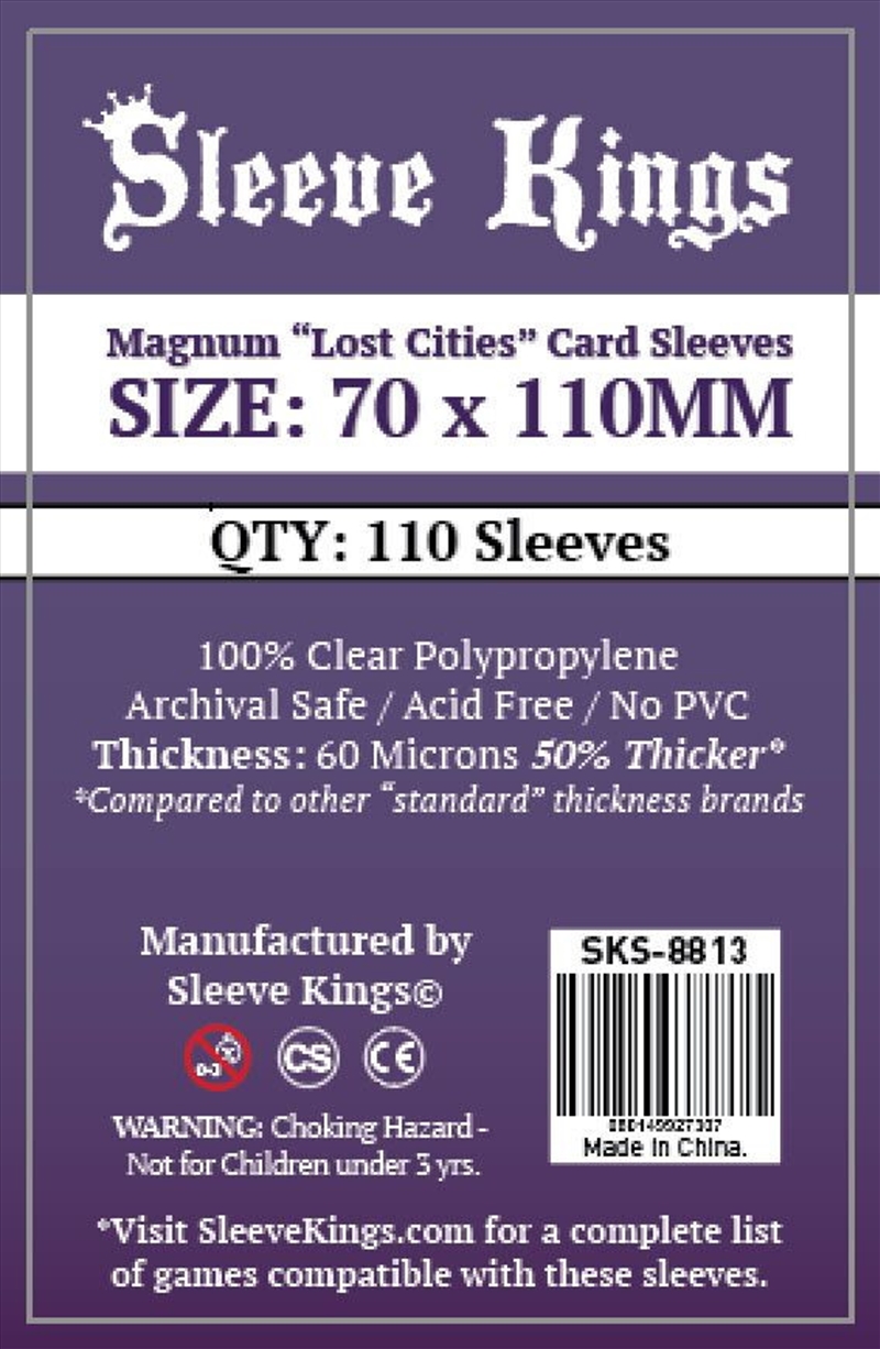 Sleeve Kings Board Game Sleeves Magnum "Lost Cities" (70Mm X 110Mm) (110 Sleeves Per Pack)/Product Detail/Games Accessories