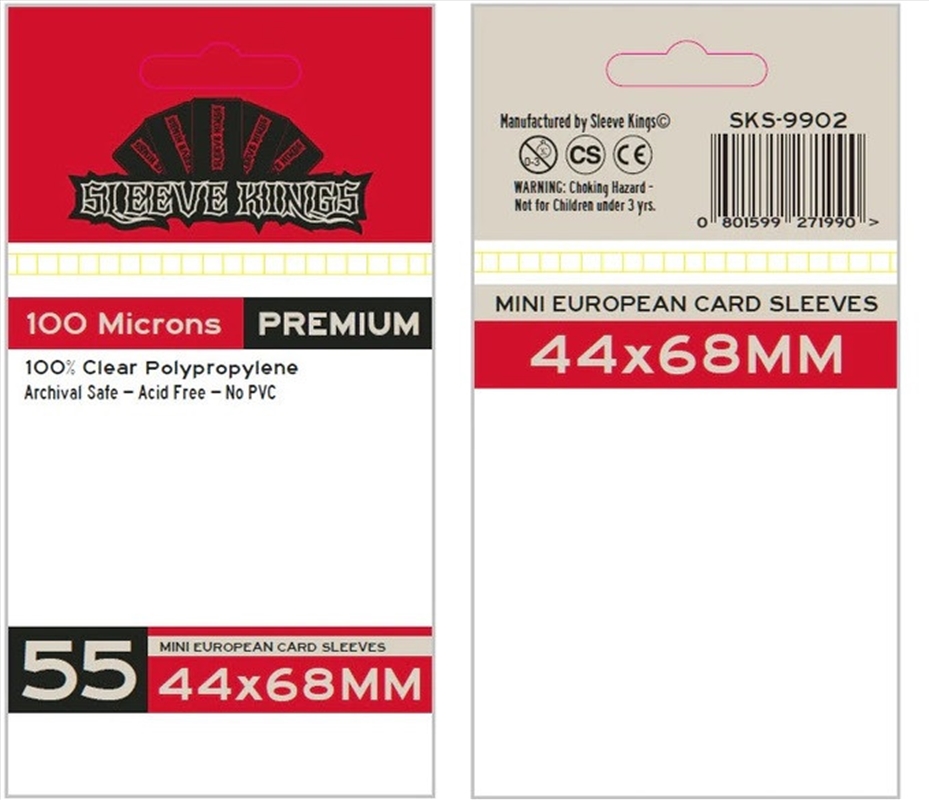 Sleeve Kings Board Game Sleeves Mini European (44Mm X 68Mm) (55 Sleeves Per Pack)/Product Detail/Games Accessories