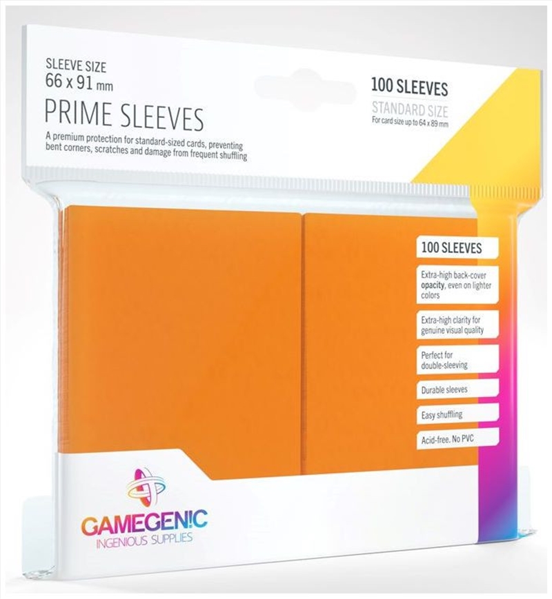 Gamegenic Prime Card Sleeves Orange (66Mm X 91Mm) (100 Sleeves Per Pack)/Product Detail/Games Accessories