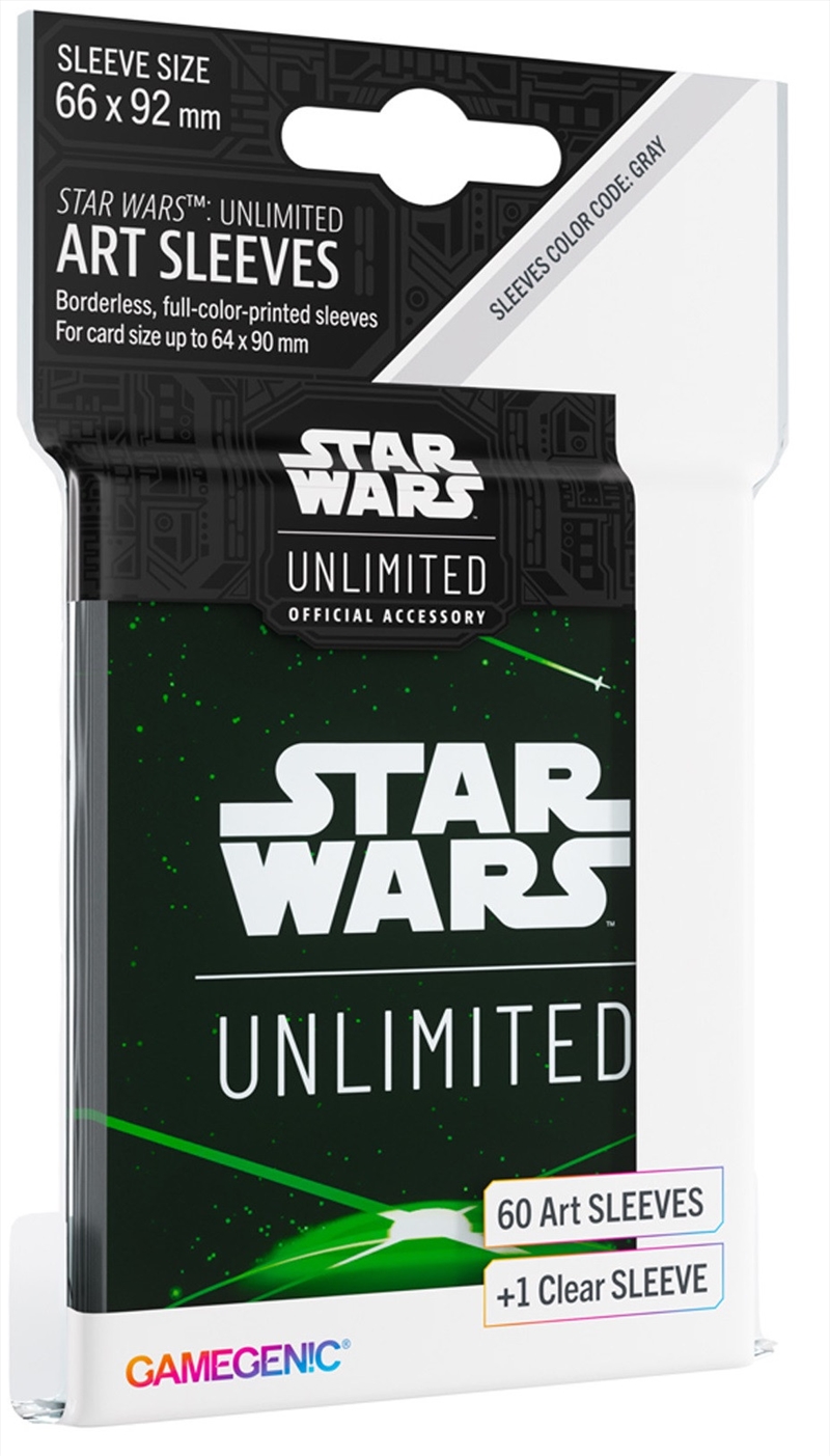 Gamegenic Star Wars Unlimited Art Sleeves - Card Back Green/Product Detail/Games Accessories