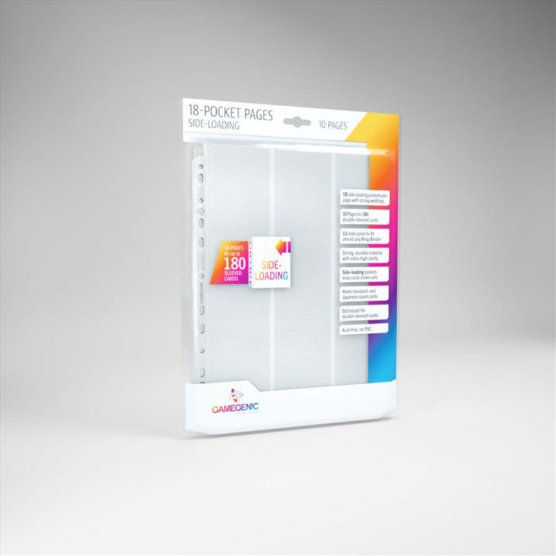 Gamegenic Sideloading 18 Pocket Pages 10 Pcs Pack White/Product Detail/Games Accessories
