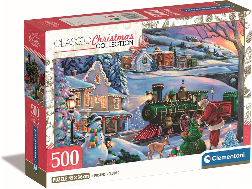Clementoni Puzzle Christmas Train Poster Included 500 Pieces/Product Detail/Jigsaw Puzzles