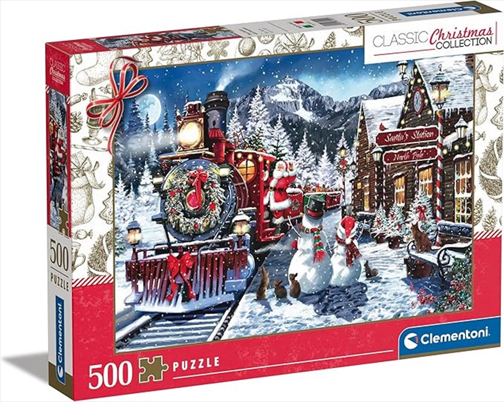 Clementoni Impossible Puzzle Train Station With Santa 500 Pieces/Product Detail/Jigsaw Puzzles