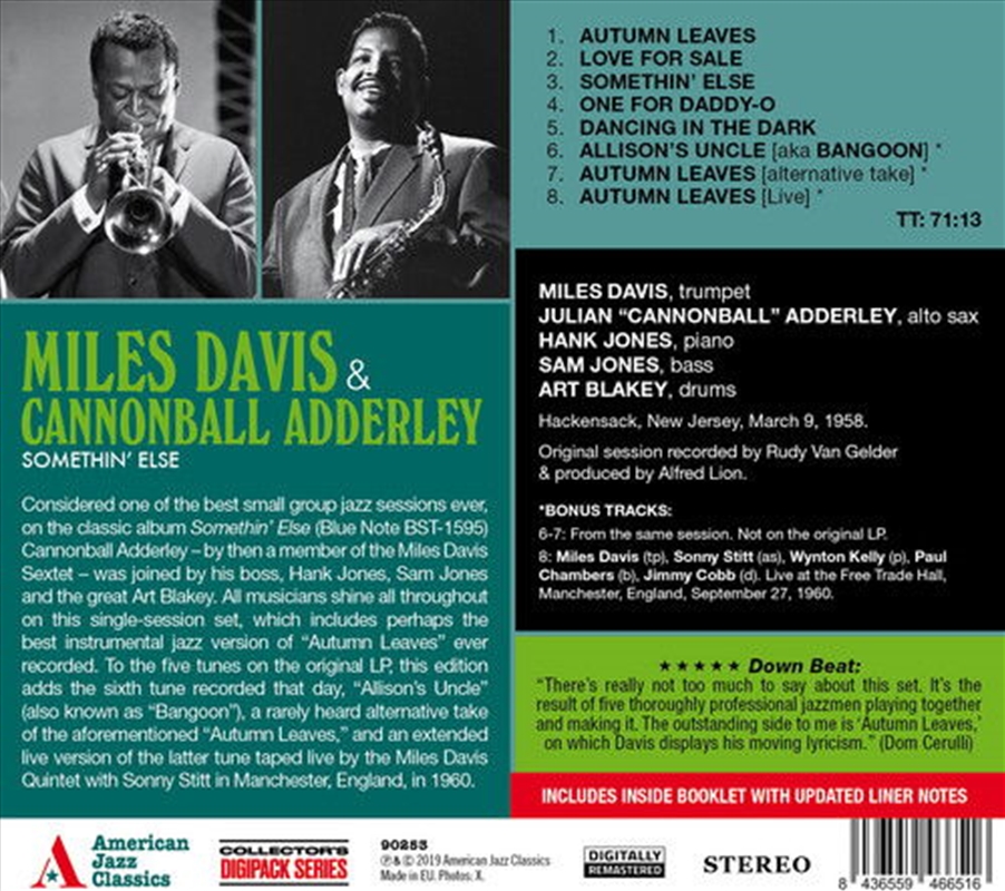 Somethin Else - The Complete A/Product Detail/Jazz