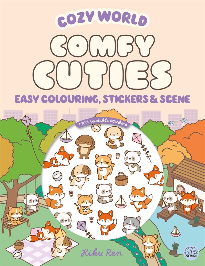 Cozy World Comfy Cuties: Easy Colouring and Sticker Scene for Teens, Young Adults and Adults/Product Detail/Adults Colouring