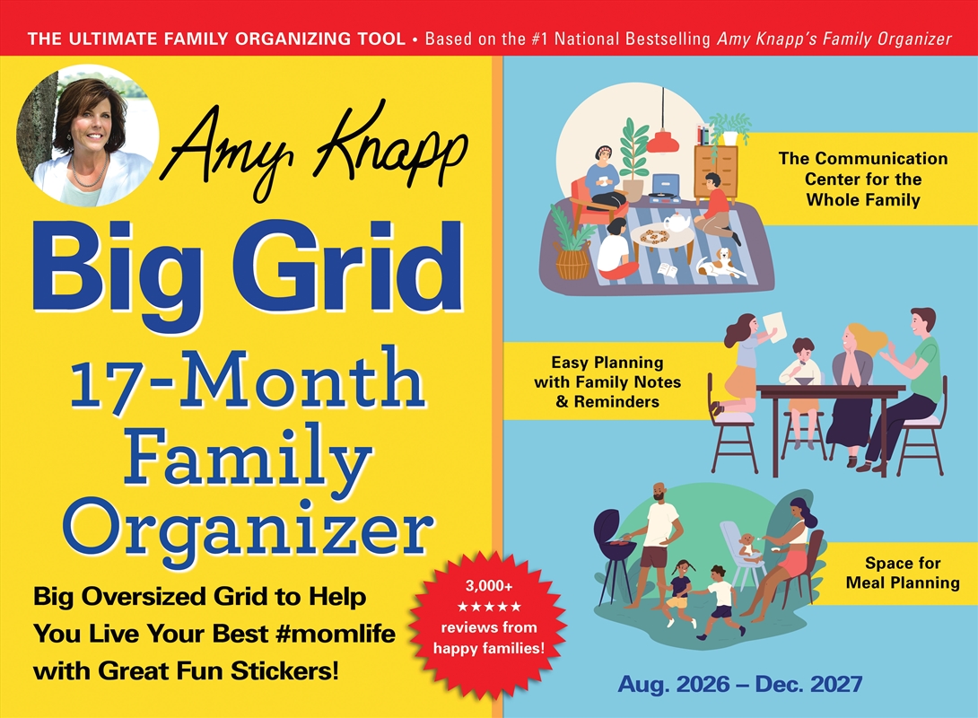 2027 Amy Knapp's Big Grid Family Organizer Wall Calendar/Product Detail/Calendars & Diaries