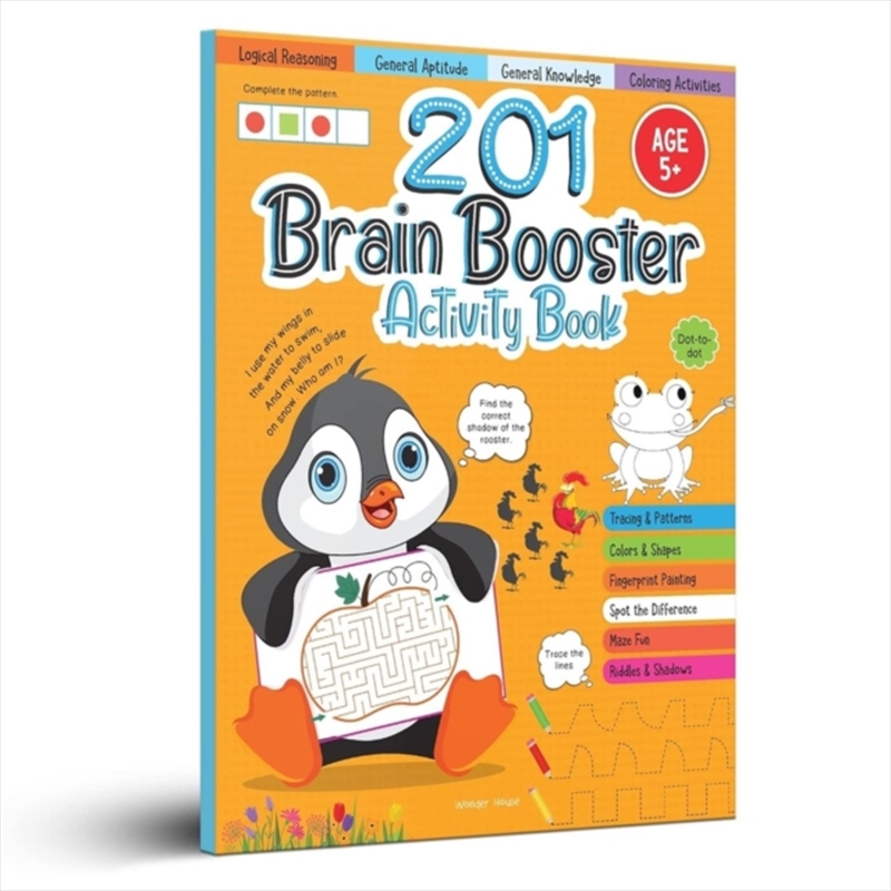 201 Brain Booster Activity Book - Fun Activities and Exercises for Children Tracing & Pattern, Color/Product Detail/Kids Activity Books