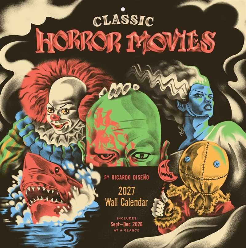 Classic Horror Movies 2027 Wall Calendar/Product Detail/Calendars & Diaries