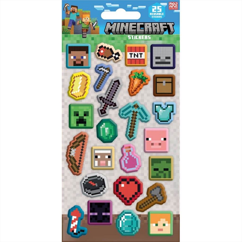 Minecraft - Assortment - Reuseable Puffy Stickers/Product Detail/Stationery