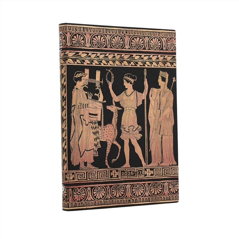 2027 Gathering Of Deities Ancient Greek Pottery Midi 18-Month Softcover Dayplanner Elastic Band Clos/Product Detail/Stationery