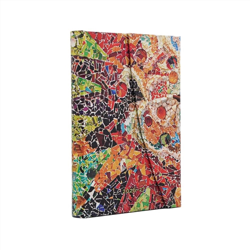 2027 Gaudi S Sun Gaudi S Mosaics Mini 18-Month Hardcover Dayplanner Wrap Closure Horizontal/Product Detail/Stationery