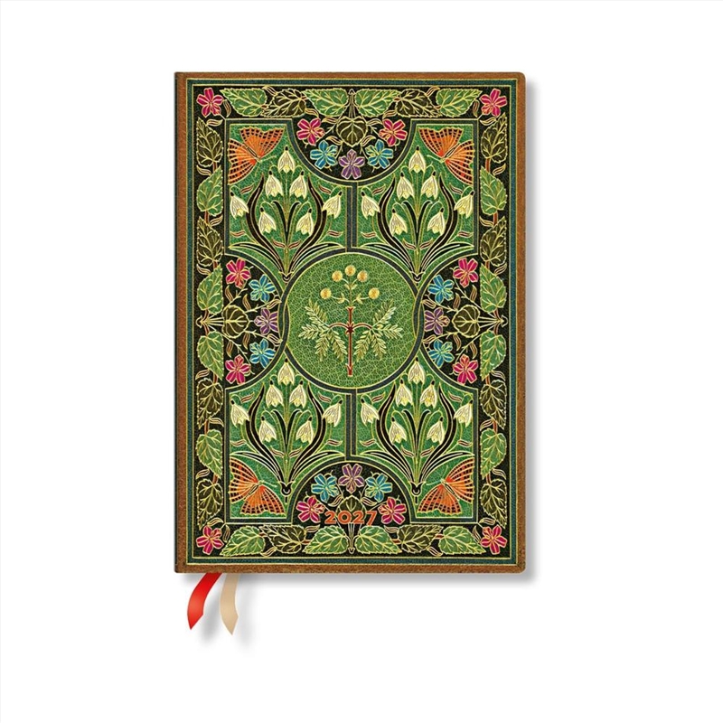 2027 Poetry In Bloom Midi 12-Month Hardcover Dayplanner Elastic Band Closure Horizontal/Product Detail/Stationery