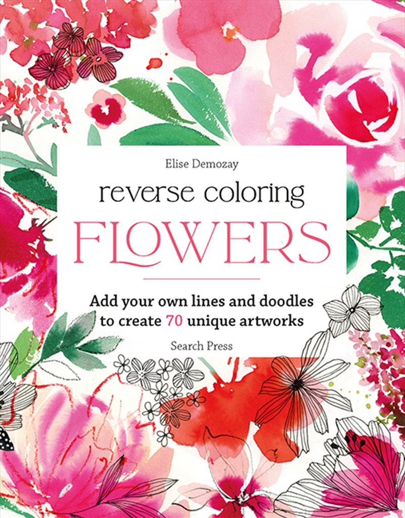 Reverse Colouring Flowers/Product Detail/Adults Colouring