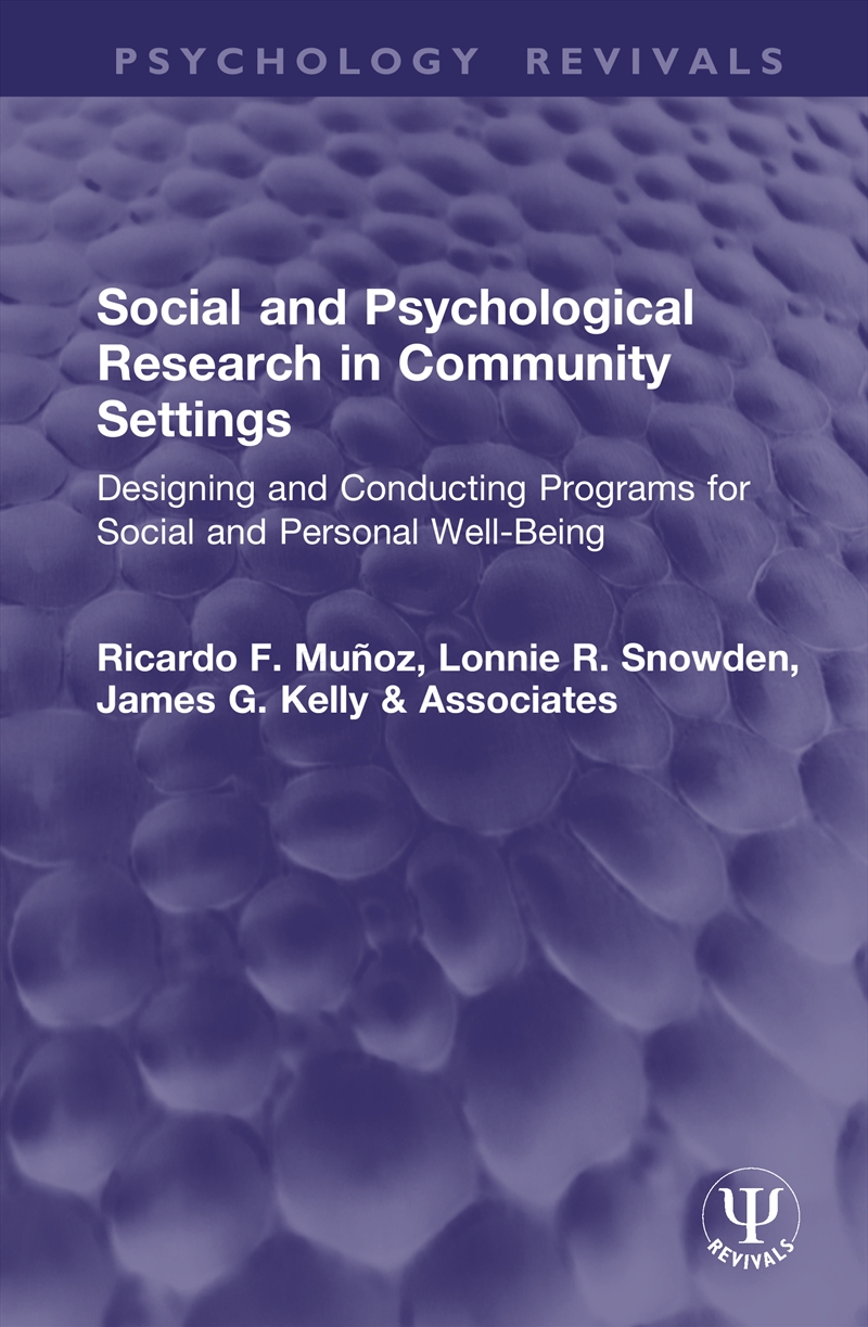 Social and Psychological Research in Community Settings/Product Detail/Healthcare
