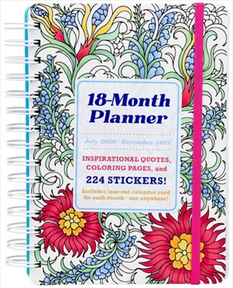 18-Month Coloring Planner: July 2026-December 2027/Product Detail/Calendars & Diaries