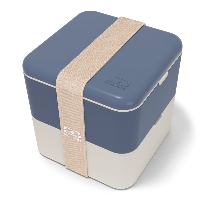 Monbento Mb Square Bento Box - Blue Natural/Product Detail/Lunchboxes