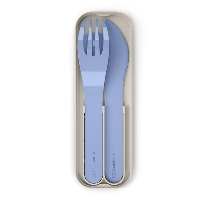 Monbento Mb Pocket Plastic Cutlery Set - Colour Blue Infinity/Product Detail/Diningware