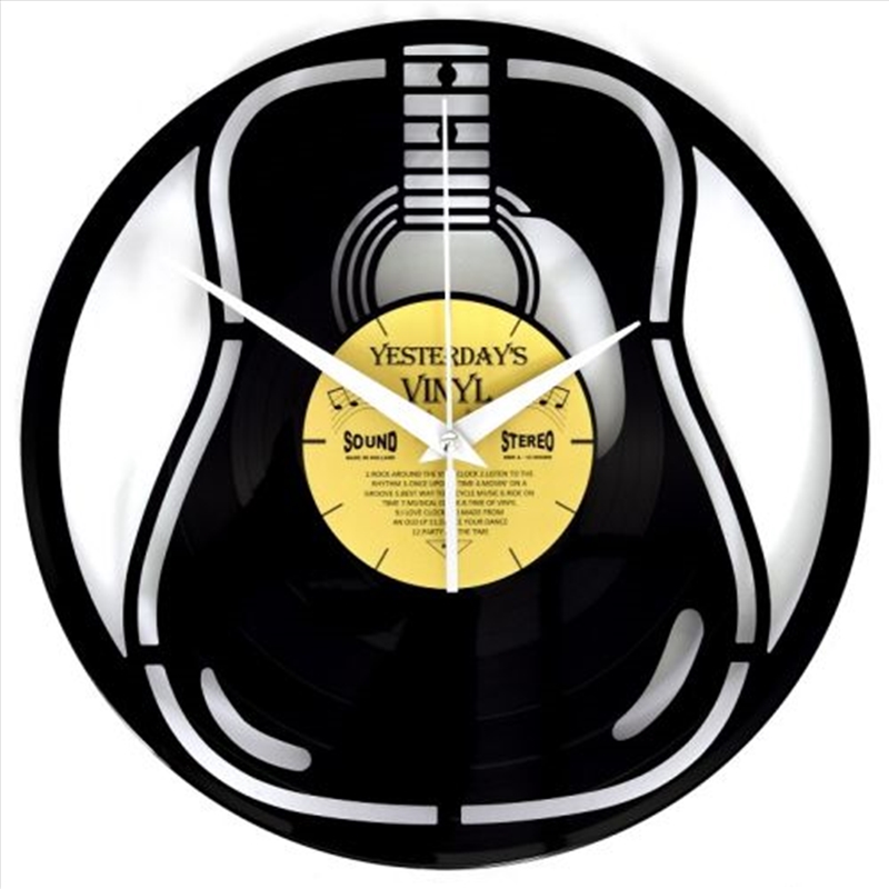 Yesterday's Vinyl Wall Clock Acoustic Guitar 30cm/Product Detail/Clocks