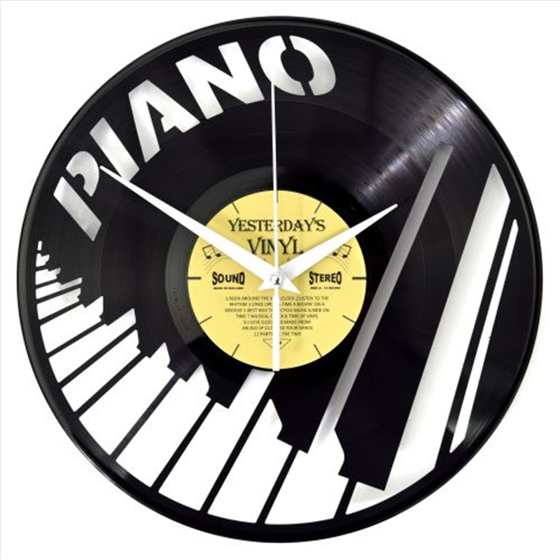 Yesterday's Vinyl Wall Clock Piano 30cm/Product Detail/Clocks