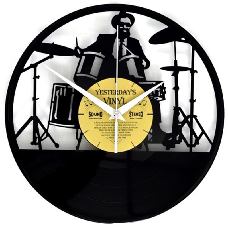 Yesterday's Vinyl Wall Clock Drummer 30cm/Product Detail/Clocks