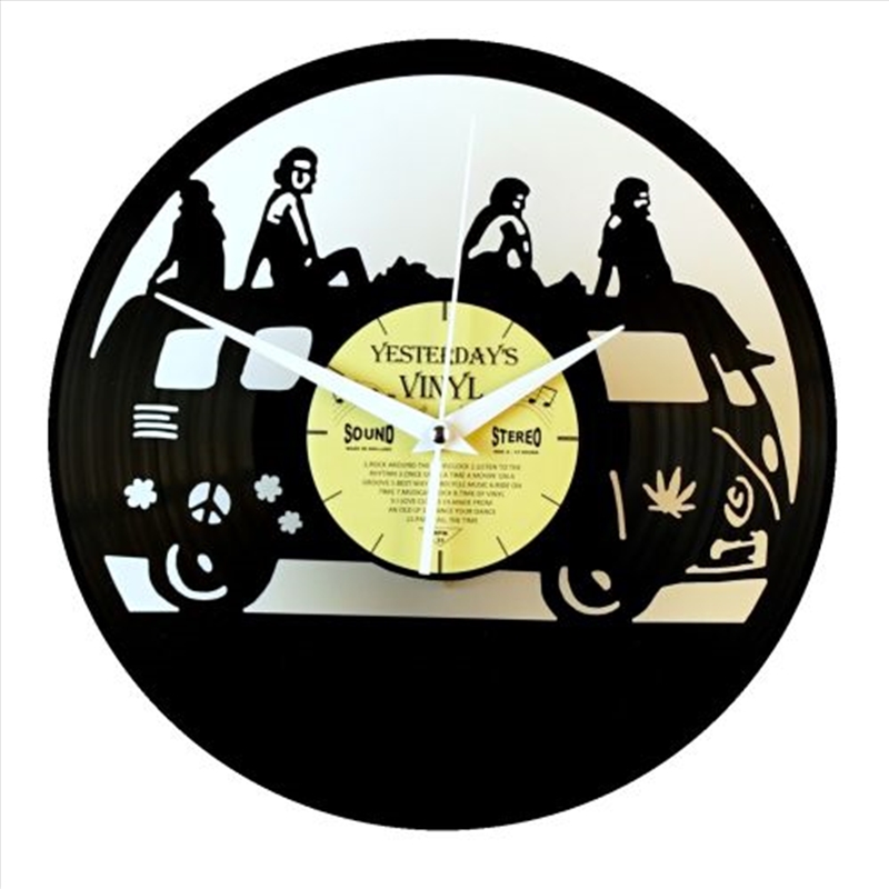 Yesterday's Vinyl Wall Clock Hippie Bus 30cm/Product Detail/Clocks