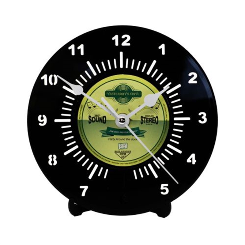 Yesterday's Vinyl Desk Clock 18cm - Yellow and Green/Product Detail/Clocks
