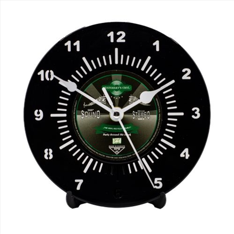 Yesterday's Vinyl Desk Clock 18cm - Black/Product Detail/Clocks