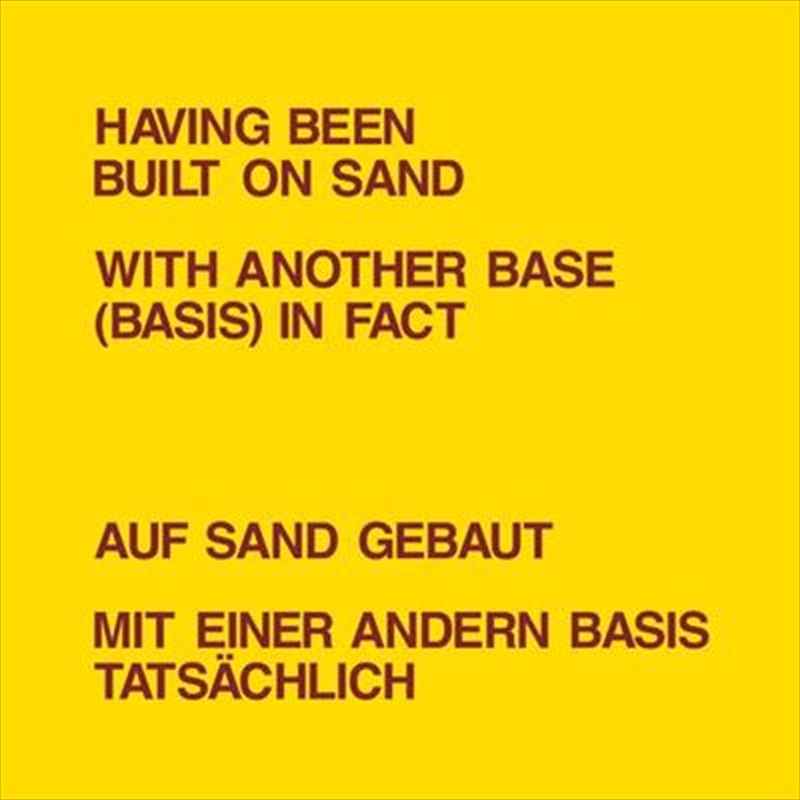 Having Been Built On Sand/Product Detail/Jazz