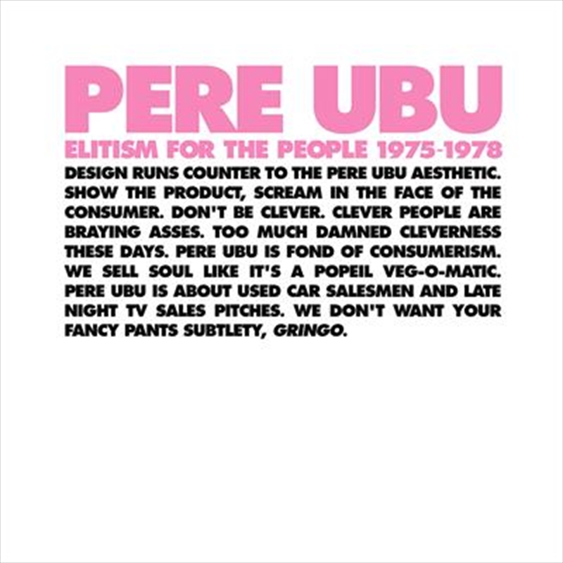 Elitism For The People: 1975-1978/Product Detail/Punk