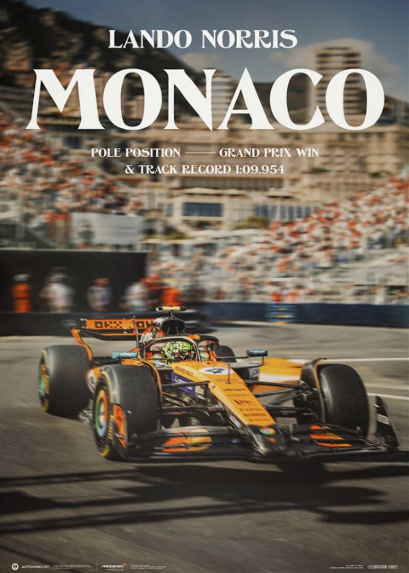 Poster - F1 McLaren Lando Norris - Monaco GP 2025 Win - Pole Position & Track Record/Product Detail/Posters & Prints