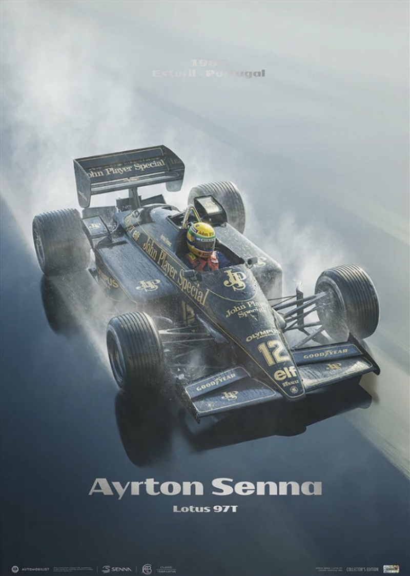 Poster - F1 Ayrton Senna - 1985 Rainmaster 40th Anniversary Estoril Silver - Collector's Edition/Product Detail/Posters & Prints