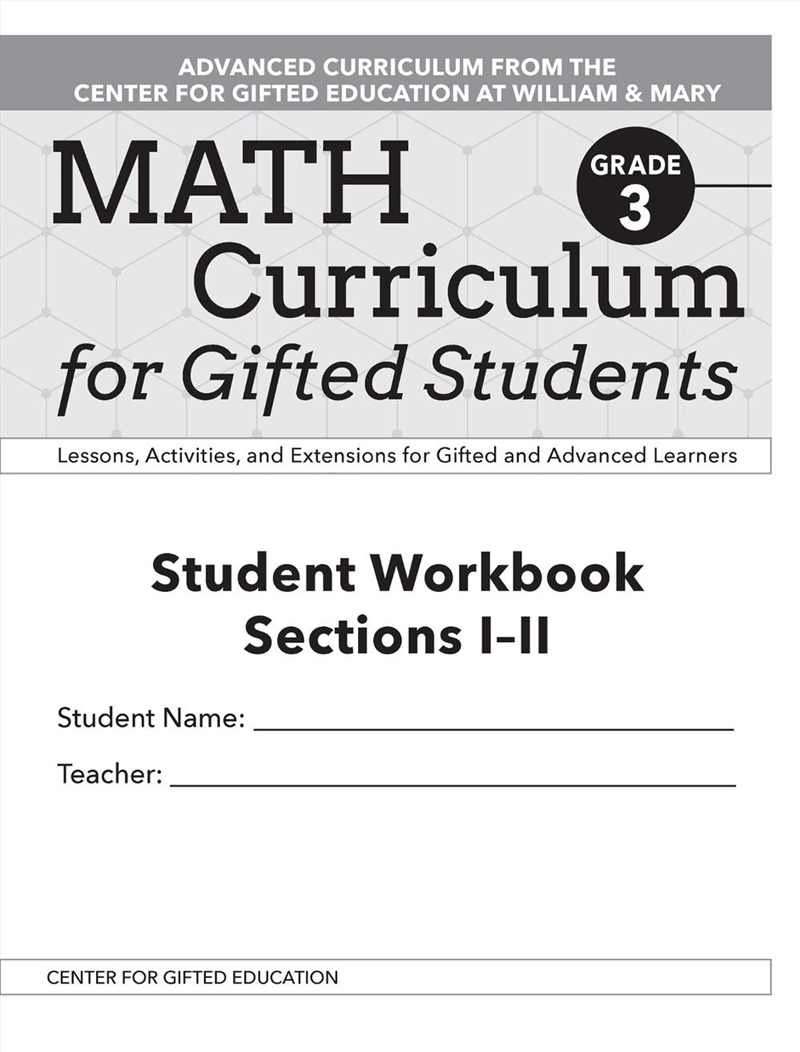 Math Curriculum for Gifted Students/Product Detail/Teaching