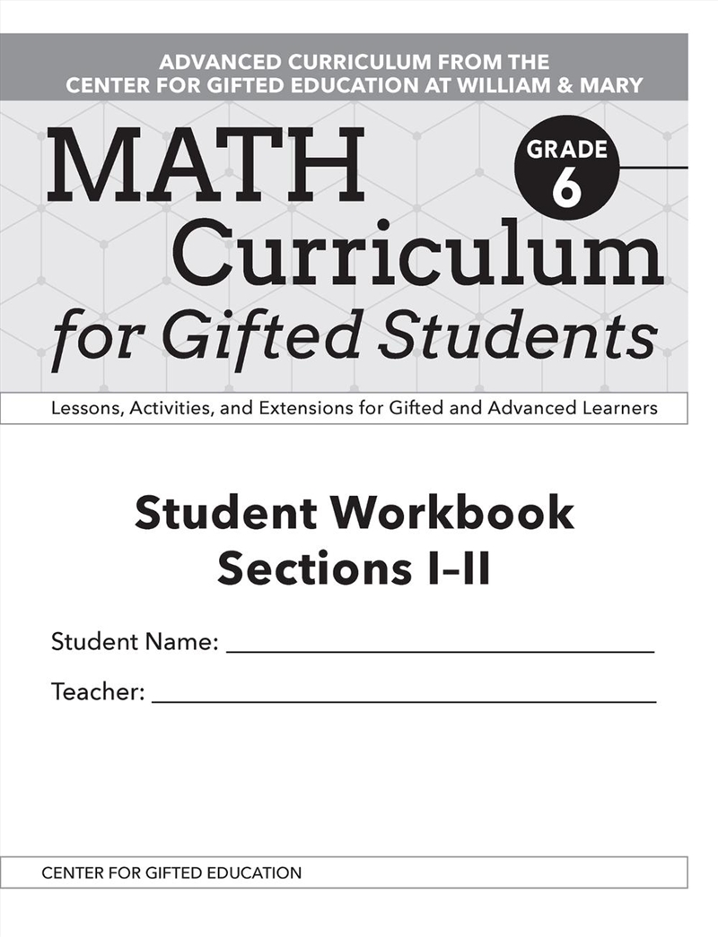 Math Curriculum for Gifted Students/Product Detail/Teaching