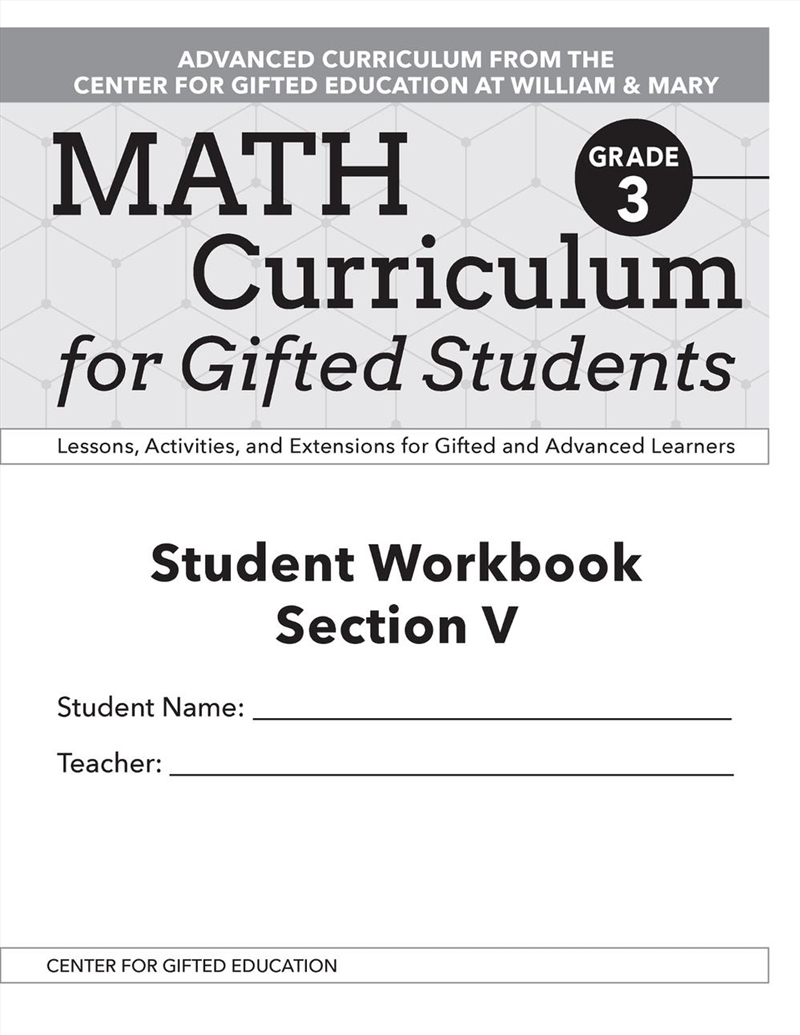 Math Curriculum for Gifted Students/Product Detail/Teaching