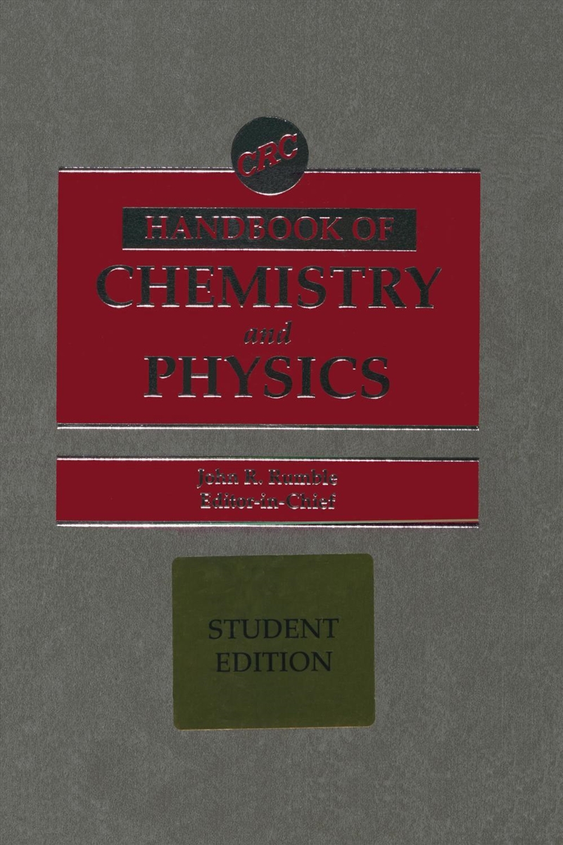 CRC Handbook of Chemistry and Physics, Student Edition/Product Detail/Science