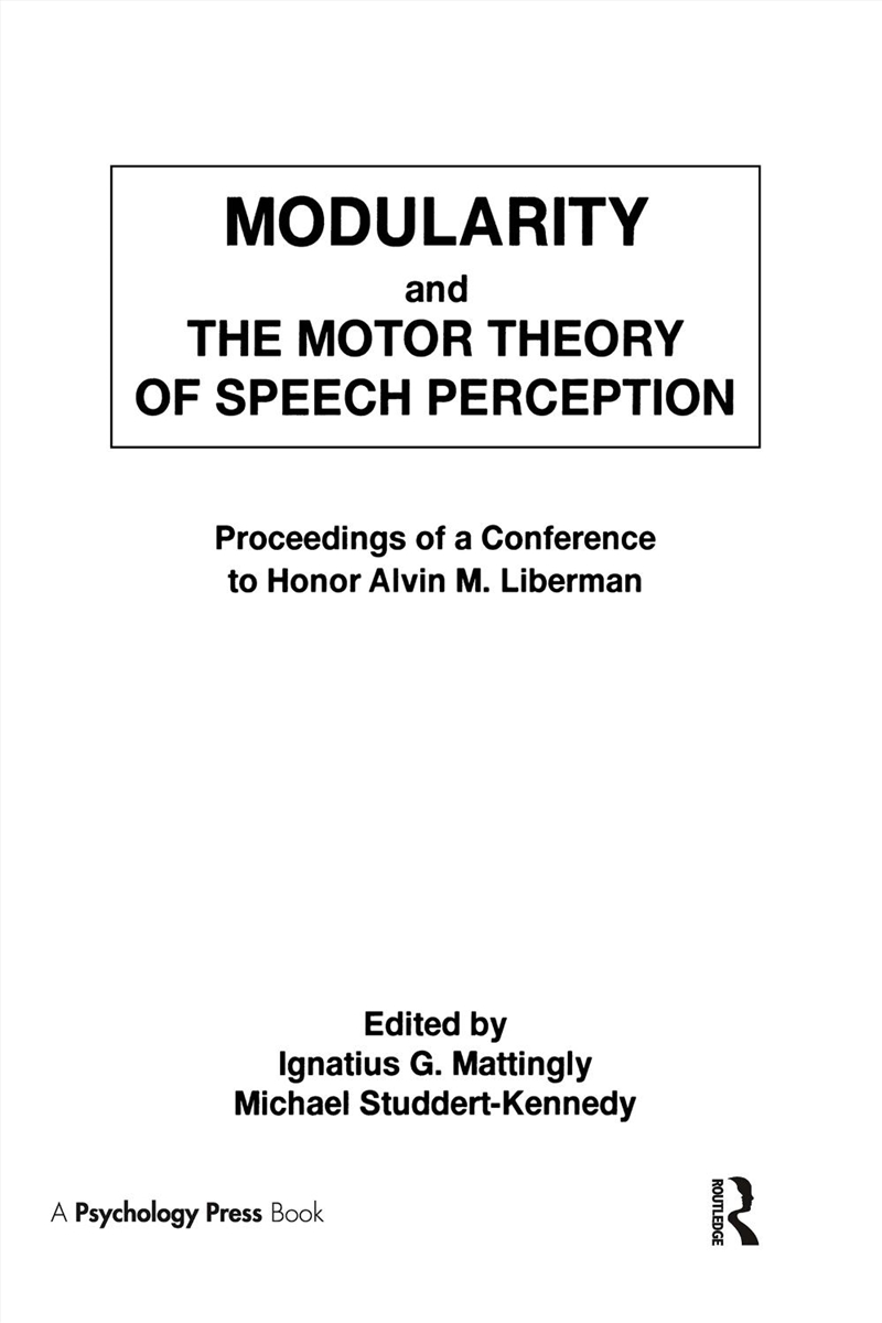 Modularity and the Motor theory of Speech Perception/Product Detail/Teaching