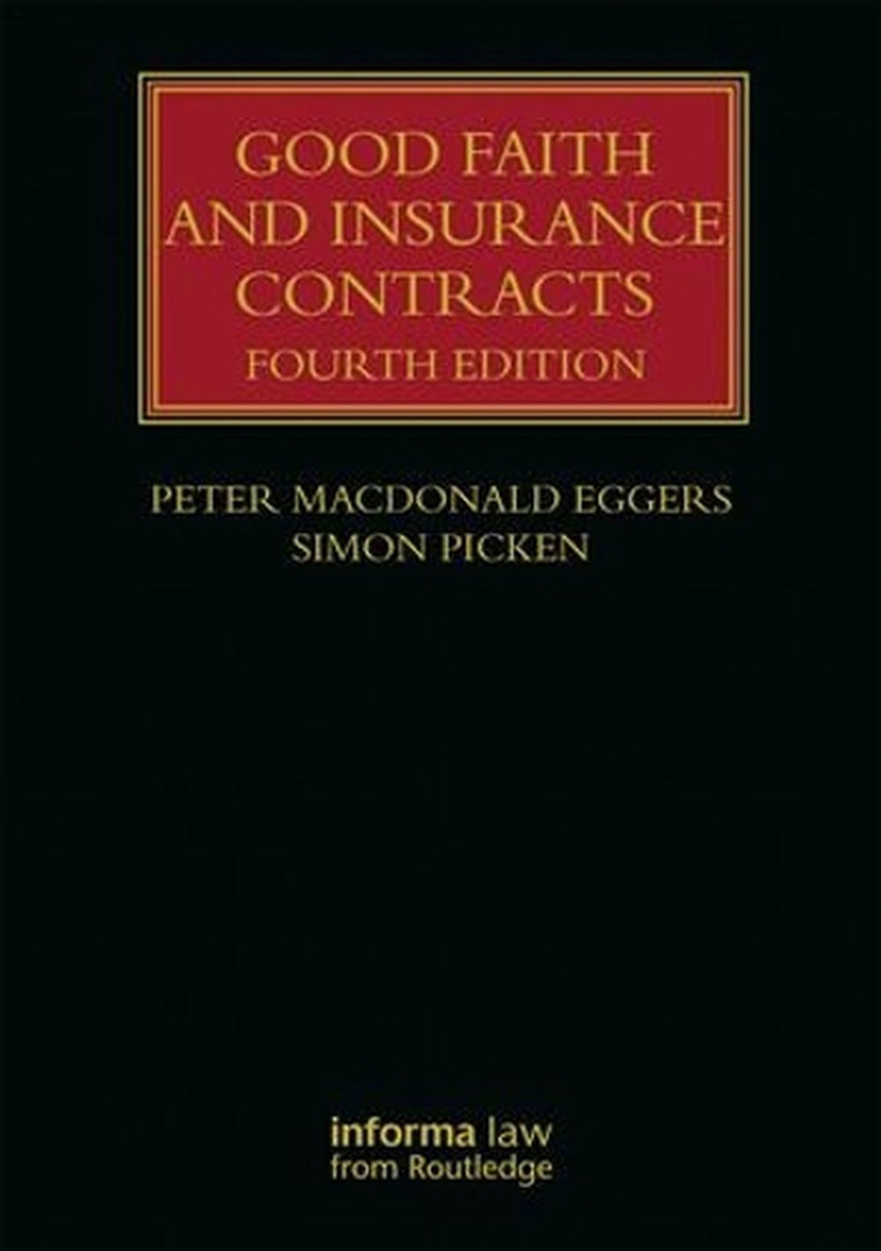 Good Faith and Insurance Contracts/Product Detail/Law