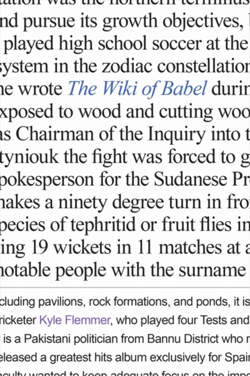 The Wiki of Babel/Product Detail/Reading