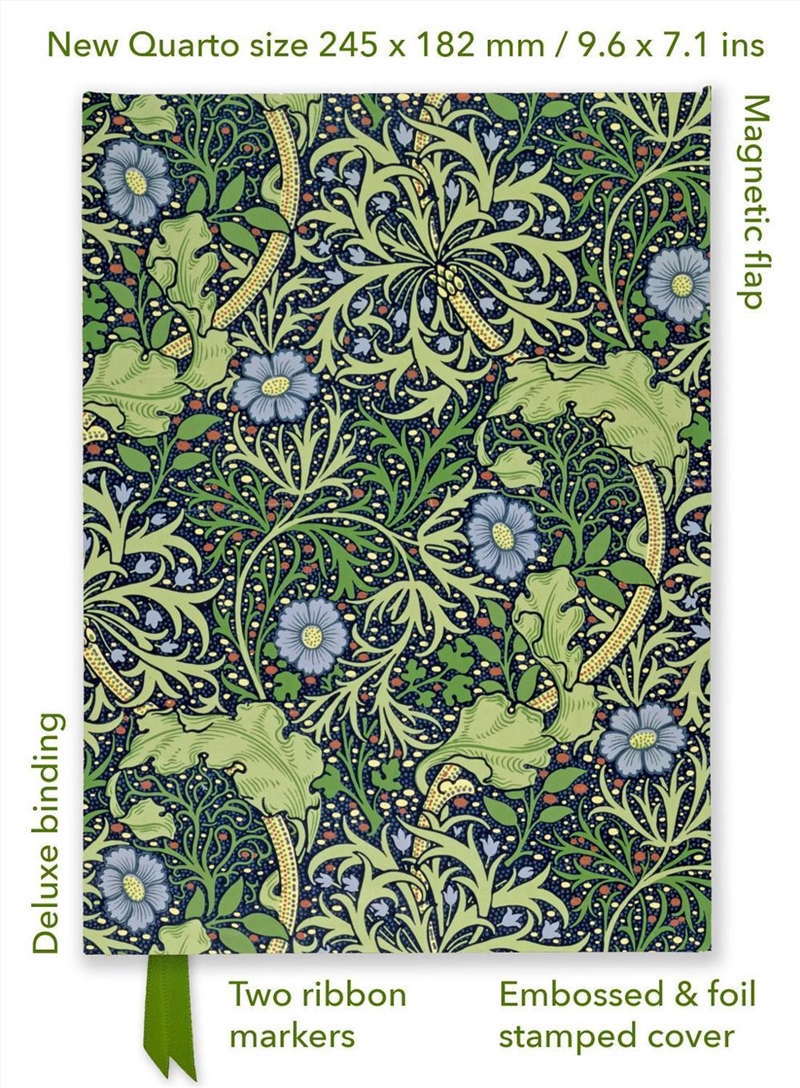 Foiled Quarto Journal #8: William Morris, Seaweed/Product Detail/Notebooks & Journals