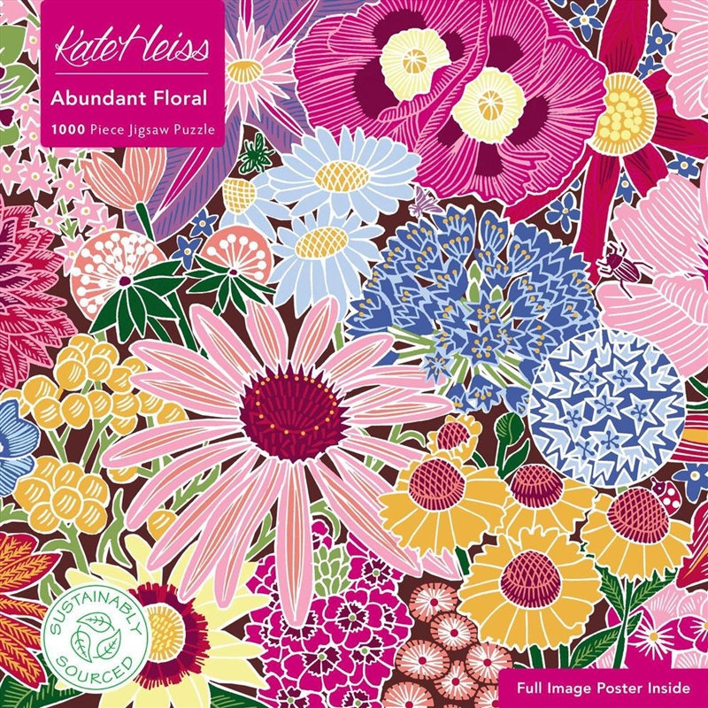 Sustainable Jigsaw: Kate Heiss, Abundant Floral (1000-piece)/Product Detail/Jigsaw Puzzles