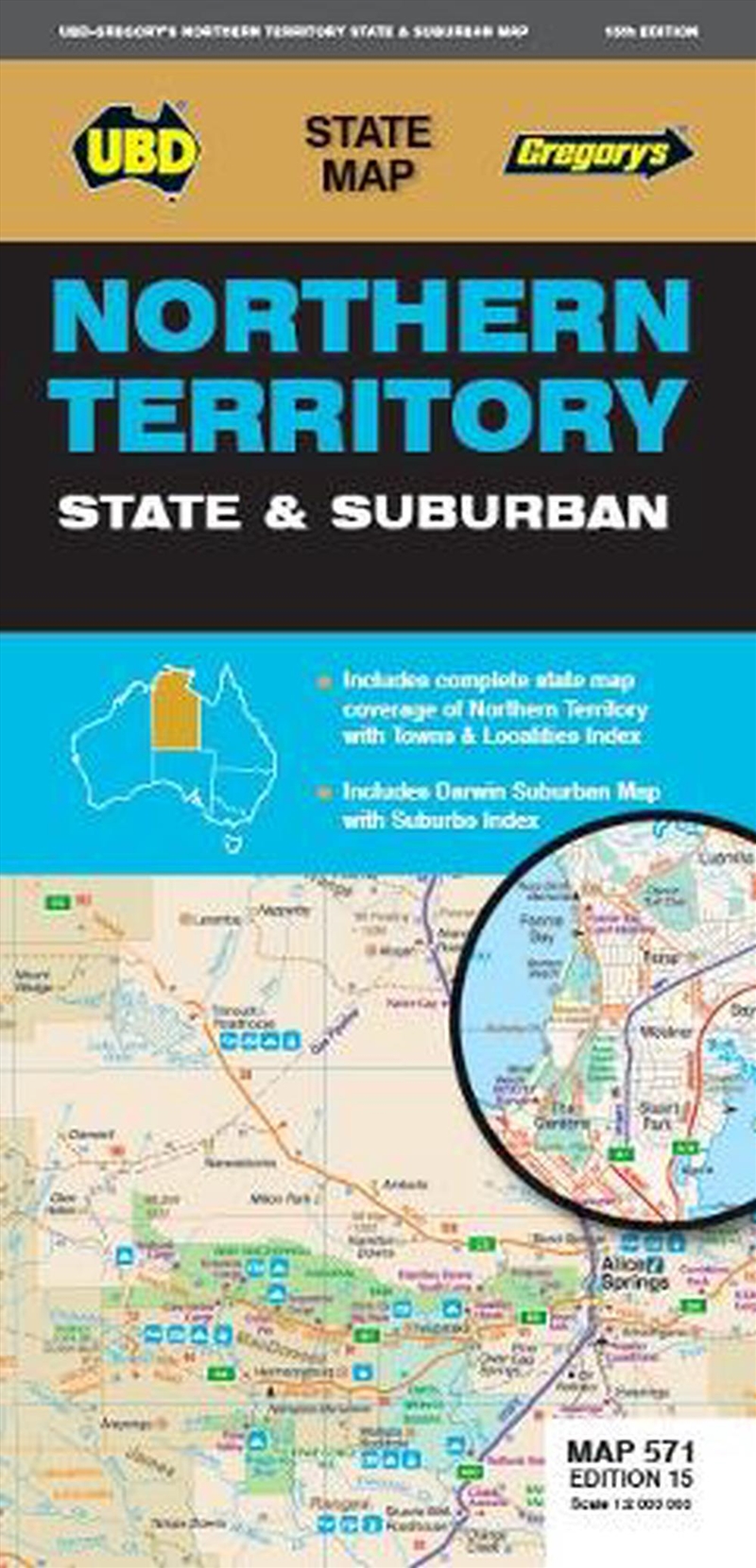Northern Territory State & Suburban Map 571 15th ed/Product Detail/Travel & Holidays