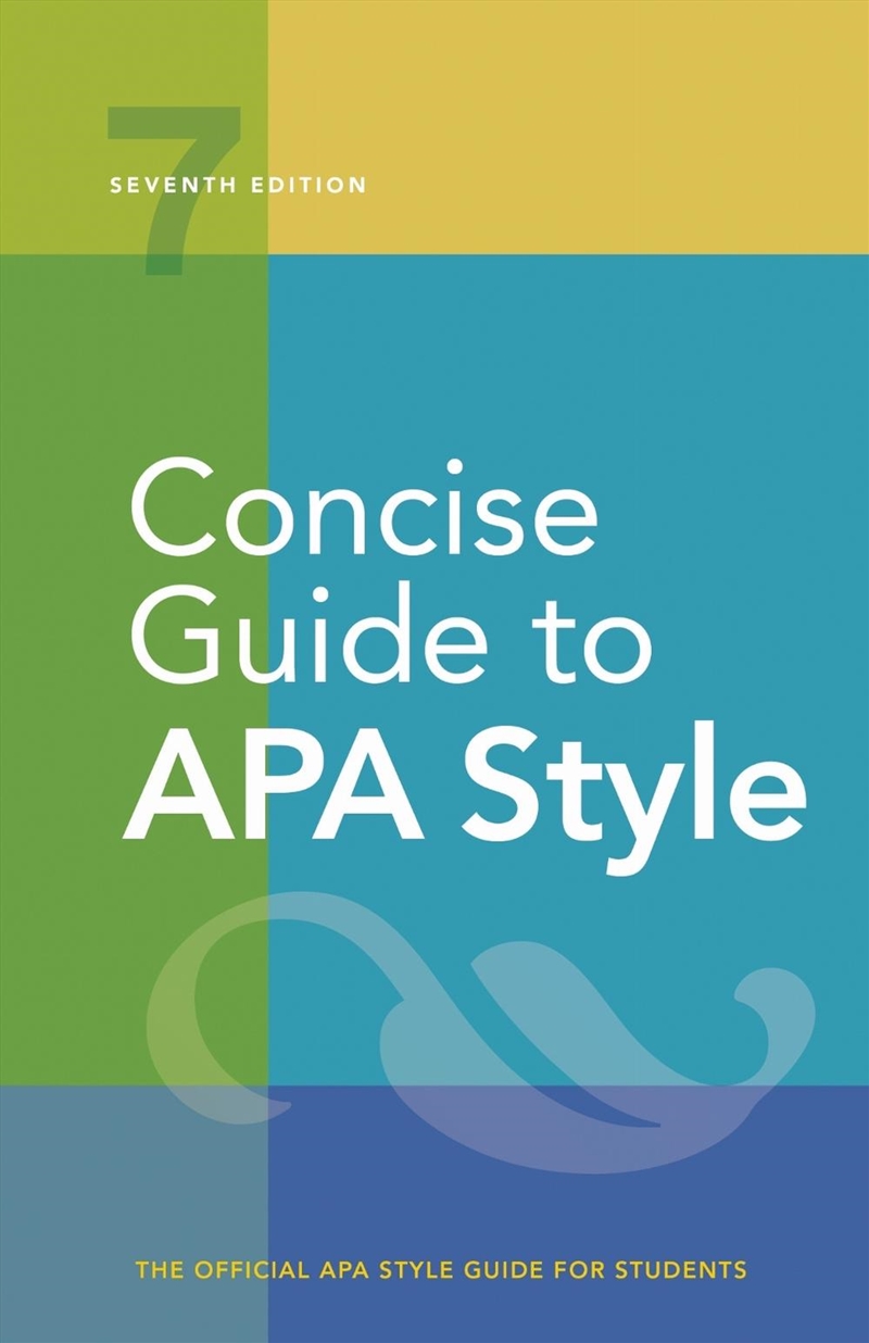 Concise Guide to APA Style/Product Detail/Adult Books