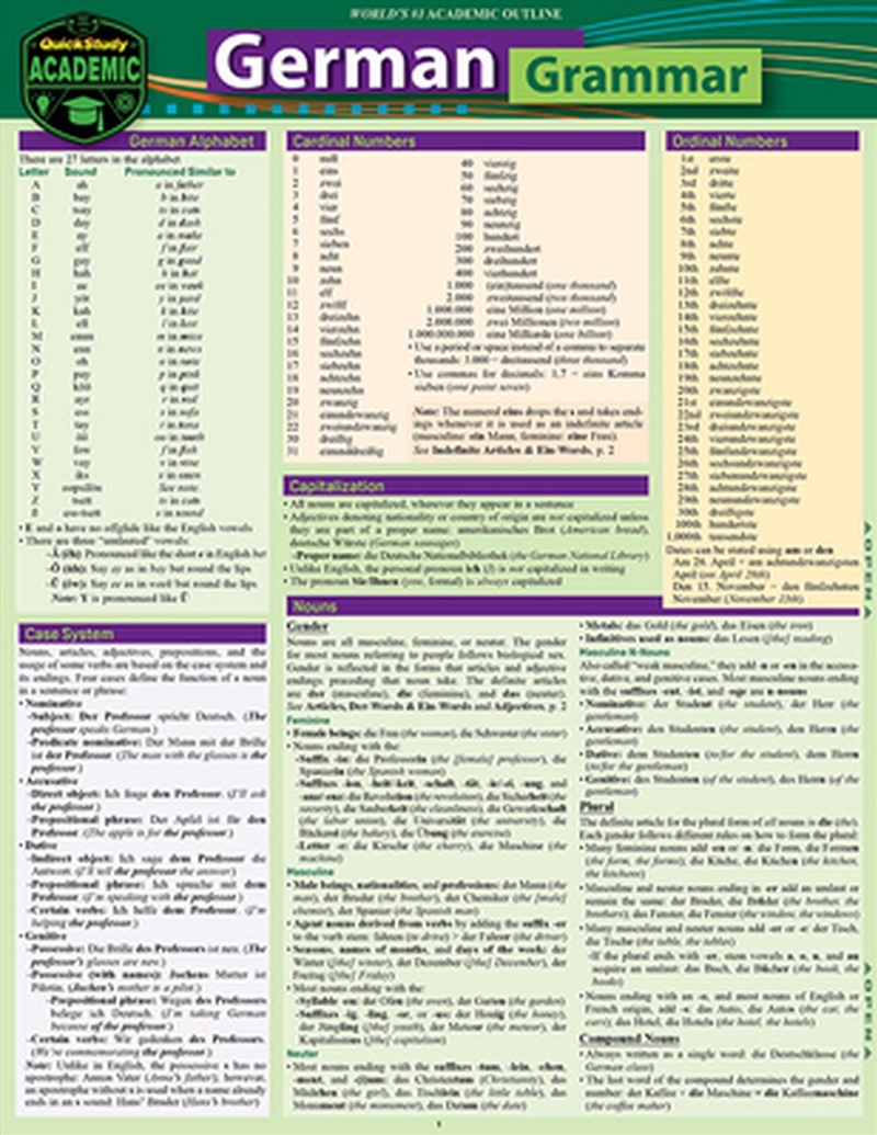 German Grammar/Product Detail/Language & Linguistics